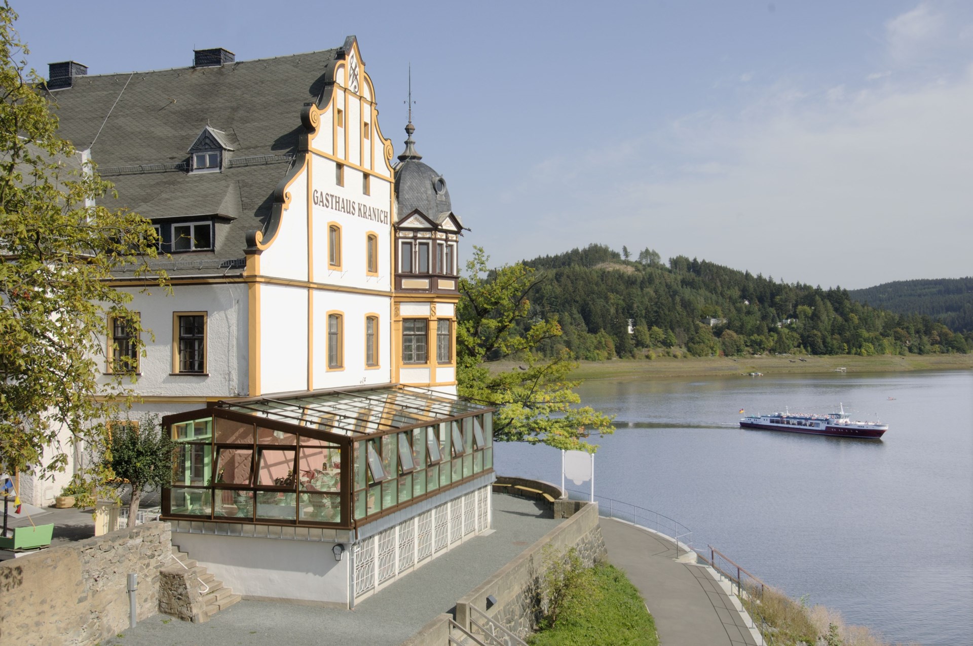 Wintergarten Gasthaus Kranich Saalburg